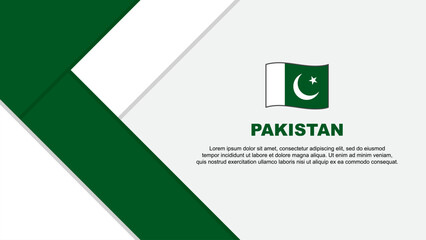 Pakistan Flag Abstract Background Design Template. Pakistan Independence Day Banner Cartoon Vector Illustration. Pakistan Illustration