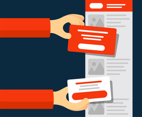 Website development - hands and user interface