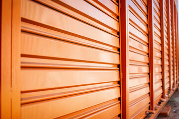 self storage gate orange metal gate orange sliding door