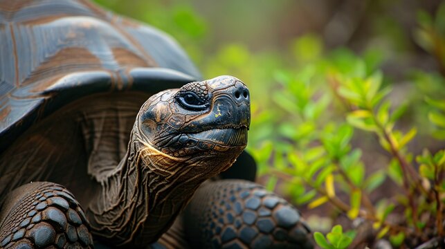 Explore the Galapagos Islands and encounter the impressive Galapagos tortoise, a massive turtle native to Ecuador.