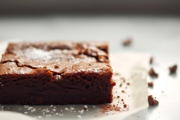 Fototapeta na wymiar sweet chocolate brownie close up