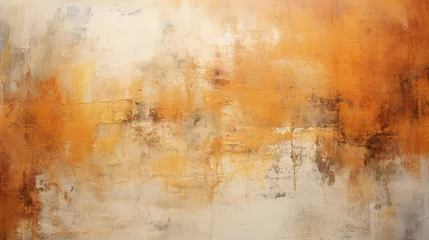 Tapeten Textured canvas of weathered rust, vivid orange patina, distressed painting metal wall, vintage aged surface, contemporary spray paint art © Natalia