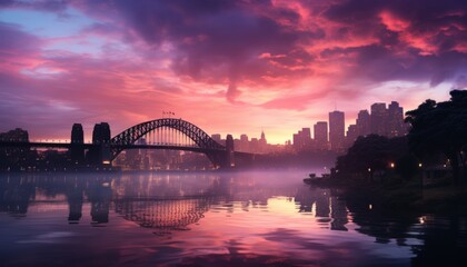 Obraz premium Urban Dawn: Exploring the Sydney at dawn