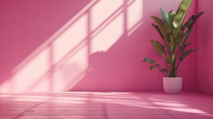 Pink studio background