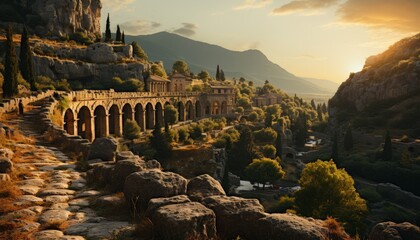 Sunlit Civilization: Roaming the Delphi at sunset