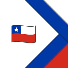 Chile Flag Abstract Background Design Template. Chile Independence Day Banner Social Media Post. Chile Cartoon