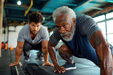 Seniors Powering Through a Gym Workout