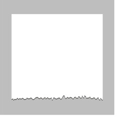 Horizontal set of torn pieces of paper isolated on a white background. Realistic paper scraps with torn edges. Sticky notes, shreds of notebook pages. Vector illustration design.