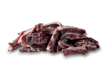 Reindeer rib ragout. isolated on a white background