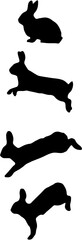 silhouette of a rabbit easter