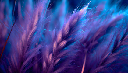 Fototapeta premium pampasgras, close up, feld, farbe, future, dusk, Lila, pampas, gras, hintergrund, textur, niemand, violet, blau, 2024, des, jahres, 2025, neu, modern, lifestyle, halme