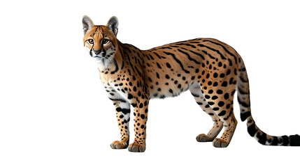 Naklejka premium Majestic Cheetah on White Background