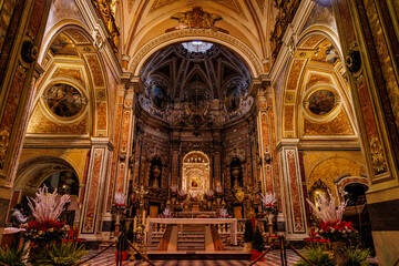 Napoli in Italy, church and religious culture, travel in Europe.