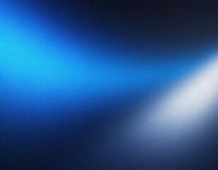 Obraz premium Blue gradient background grainy glowing blue light on dark backdrop noise texture effect banner header design