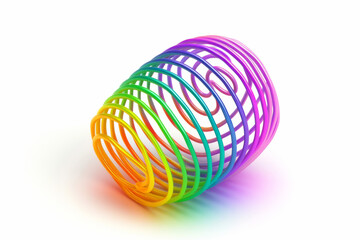 Rainbow spiral spring toy. 