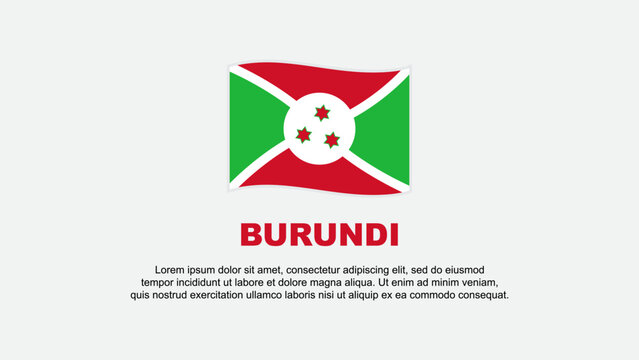 Burundi Flag Abstract Background Design Template. Burundi Independence Day Banner Social Media Vector Illustration. Burundi Background