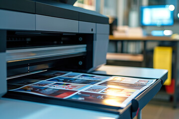 A start-up company designing custom business cards and brochures with a high-quality laser printer