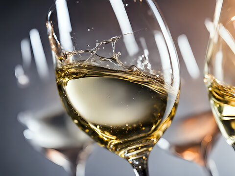 Weißwein im Glas Geschwenkt