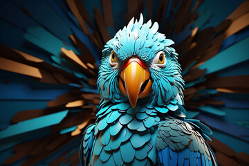 Fototapeta premium Abstract parrot image