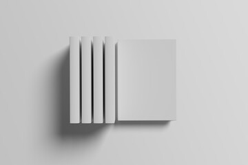 Realistic magazine or brochure mockup with white background	