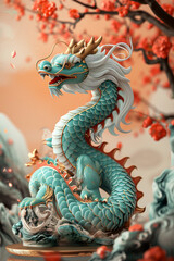 Fototapeta premium The Chinese dragon of the Year of the Dragon.