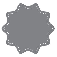 Starburst badge shape, burst wave star, price label sticker
