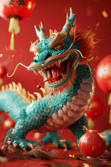 Obraz premium The Chinese dragon of the Year of the Dragon.