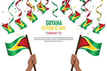 Guyana Republic Day background.