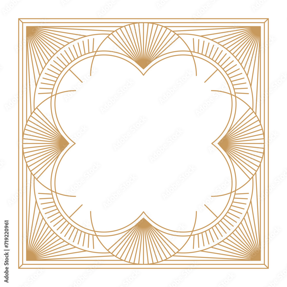Aufkleber Vector set of design elements and illustrations in simple linear style - boho arch logo design elements and frames for social media stories and posts