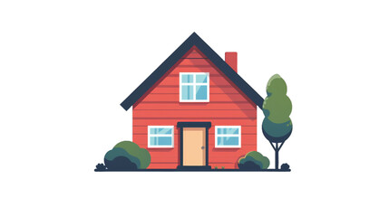 A minimalistic house icon isolated on transparent background.