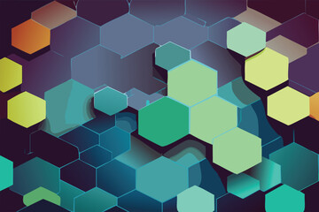 Obraz na płótnie Canvas Digital hexagon abstract background