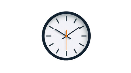 A minimalistic clock icon isolated on transparent background.
