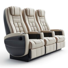 Naklejka premium 3D Cinema Movie Seat Film Theater, 3d illustration