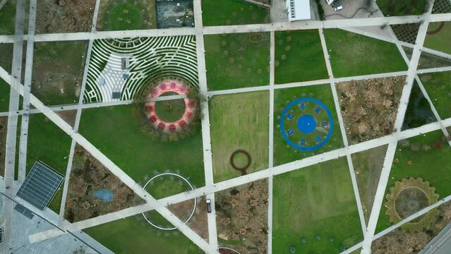 The colourful Lido Bam park in the centre of Milan 4k