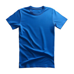 blue t shirt round neck plain transparent background