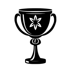 Chalice and Blade Symbol SVG Black And White Illustration Art Generative AI.