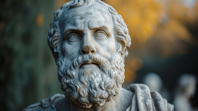 Statue of the greek historian and geographer Herodotus.