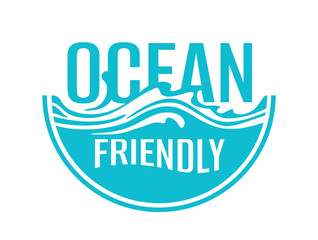Ocean-friendly flat label - industry, restaurants