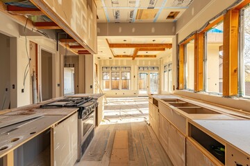 Home kitchen under construction