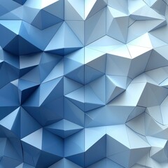 Abstract Blue White Gray Polygon Triangle, 3d  illustration