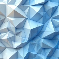 Abstract Blue White Gray Polygon Triangle, 3d  illustration