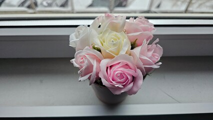 bouquet of pink roses