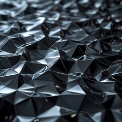 Abstract Polygonal Space Low Poly Dark, 3d  illustration