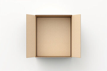 shipment cargo or parcel package cardboard boxes for home delivery and shipping service, open and closed empty blank mockup template with isolated
