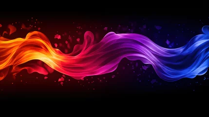 Poster cool modern wallpaper background showing a mixed colored wave © Sternfahrer
