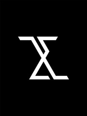 ZE monogram logo template