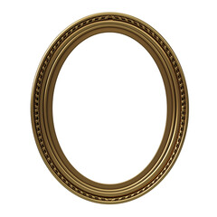 Round classical carved oval gold frames