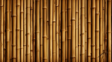 Fototapeta premium bamboo fence for garden decoration. Neural network AI generated art
