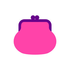 Big fat wallet. Vintage old retro style. Vector illustration.