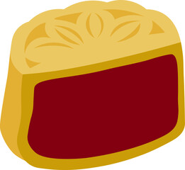 mooncake original cut half, setengah kue bulan